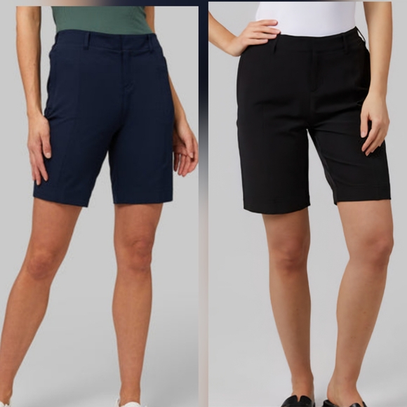 32 Degrees Women's Navy and Black Bermudas - Picture 1 of 4